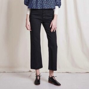 Apiece Apart Marston Slim Kick Flare‎ Patch Pocket Pants in Black SZ 8